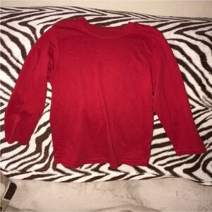 Garanimals 5T Basic Red Long Sleeve Tee stained